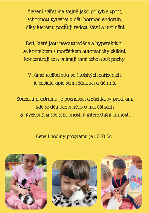 Caviaterapie - pro školky